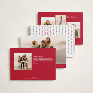 This is a holly berry holiday photo cards with standard by Susan Moyal called delicate frame printing on signature in grand