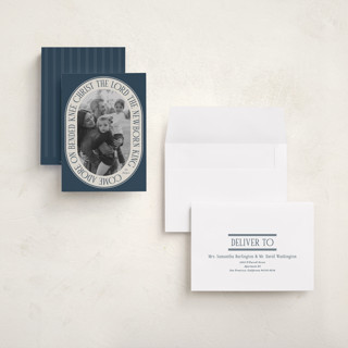 This is a night holiday photo cards with standard by Brianne Larsen called come adore printing on recycled smooth signature in grand