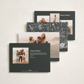 This is a metal holiday photo cards with standard by Abbigail Lim called three! two! one! printing on signature in grand