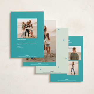 This is a mint holiday photo cards with standard by Megan Davis called julep printing on signature in grand