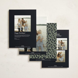 This is a balsam fir holiday photo cards with standard by Susan Moyal called greenery framed printing on signature in grand