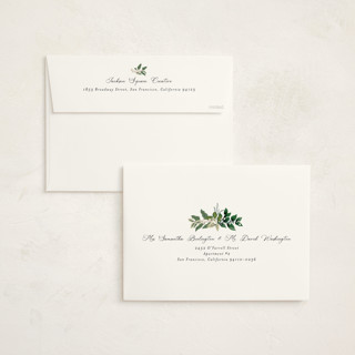 This is a balsam fir holiday photo cards with standard by Susan Moyal called greenery framed printing on signature in grand