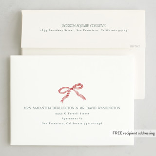 This is a eggnog holiday photo cards with standard by Chris Griffith called ribbon stripe holiday printing on signature in grand