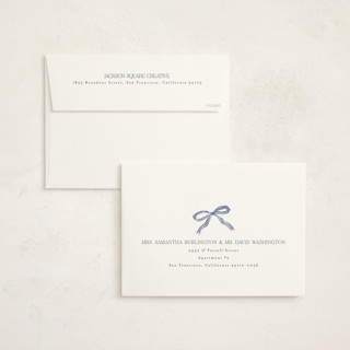 This is a saphire holiday photo cards with standard by Chris Griffith called ribbon stripe holiday printing on signature in grand