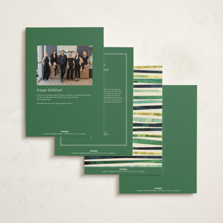 This is a crème holiday photo cards with standard by Anastasia Makarova called paper orange wreath printing on signature in grand