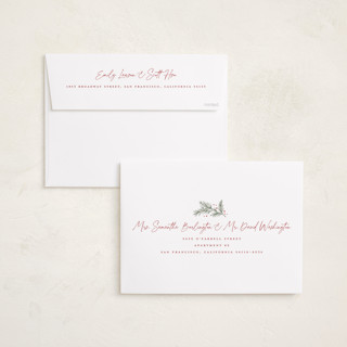 This is a stocking holiday photo cards with standard by Wildfield Paper Co called tartan printing on recycled smooth signature in grand