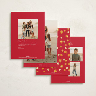 This is a crimson holiday photo cards with standard by Susan Moyal called city sidewalks printing on signature in grand