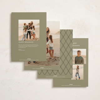 This is a garland holiday photo cards with standard by Wildfield Paper Co called wild wreath printing on signature in grand