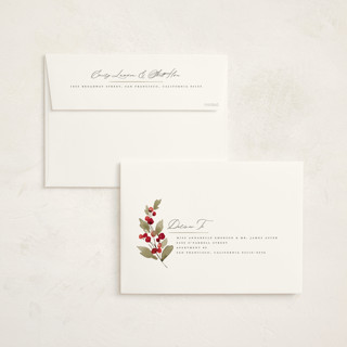 This is a garland holiday photo cards with standard by Wildfield Paper Co called wild wreath printing on signature in grand