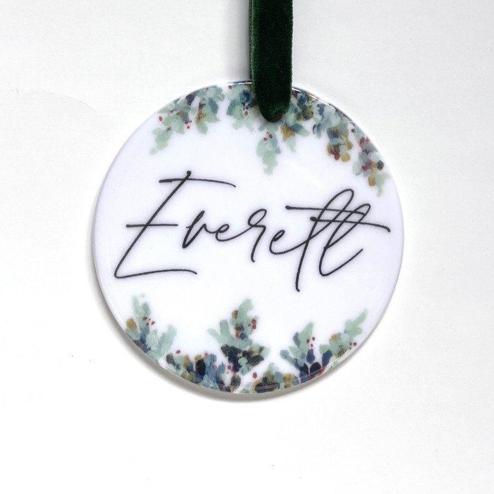 Personalized Name Ceramic Ornaments