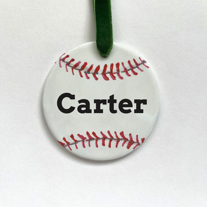 Personalized Baseball Ceramic Ornament