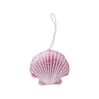 This is a white holiday decorations by Jollity and Co called shell embellished christmas ornament in standard