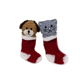 This is a multicolor holiday decorations by Melange Collection called crochet puppy and kitten ornaments, set of 2 in standard