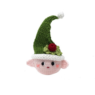 This is a multicolor holiday decorations by Melange Collection called crochet elf ornament in standard