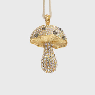 This is a gold holiday decorations by Joanna Buchanan called mushroom hanging ornament in standard