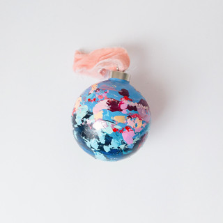 This is a multicolor holiday decorations by Jocelyn Elizabeth called seascape ornament round 6 in standard