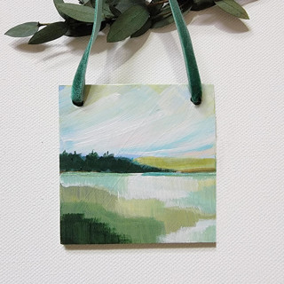 This is a green holiday decorations by AlisonJerry called christmas morning ornament in standard