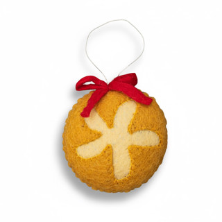 This is a beige holiday decorations by Global Goods Partners called felt sourdough in standard
