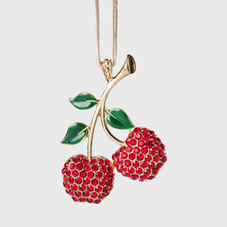 This is a red holiday decorations by Joanna Buchanan called cherry hanging ornament in standard