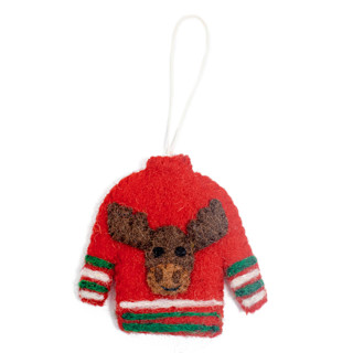 This is a red holiday decorations by Global Goods Partners called cozy winter ornaments-red sweater in standard