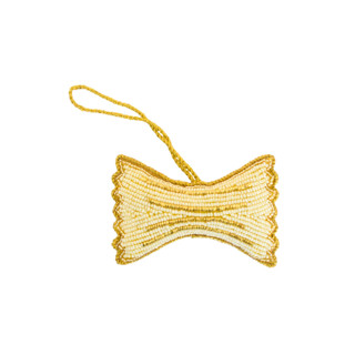 This is a yellow holiday decorations by Jollity and Co called pasta noodle christmas ornament in standard
