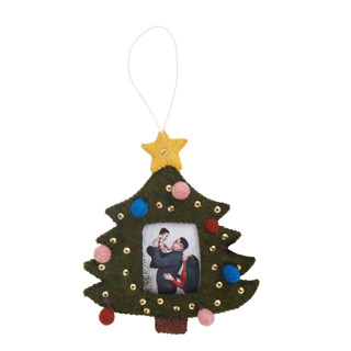 This is a multicolor holiday decorations by Global Goods Partners called felt picture frame ornament in standard