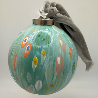 This is a blue holiday decorations by Melissa Stone Mangham called glacier in standard