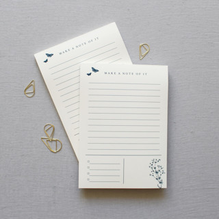 This is a blue back to school supplies by Jen Simpson called make a note of it // note pad in standard