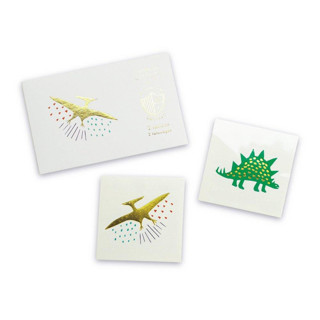 This is a multicolor party favors by Jollity and Co called dinomite temporary tattoos - pack of 2 in standard