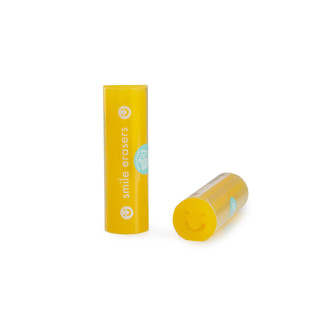 This is a yellow party favors by Jollity and Co called yellow smile eraser - set of 1 in standard