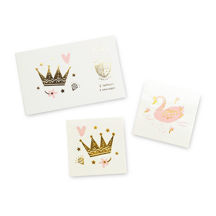 Sweet Princess Temporary Tattoos - Pack of 2