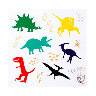 This is a multicolor party favors by Jollity and Co called dinomite stickers - set of 4 in standard