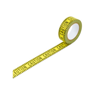 This is a yellow party favors by Jollity and Co called under construction washi tape in standard