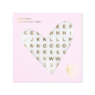 This is a gold party favors by Jollity and Co called gold say everything nail stickers - set of 1 sheet, 100 nail stickers in standard
