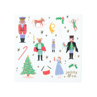 This is a multicolor party favors by Jollity and Co called nutcracker sticker sets - set of 4 sheets in standard
