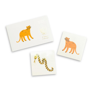This is a multicolor party favors by Jollity and Co called into the wild temporary tattoos - pack of 2 in standard