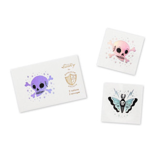 This is a black party favors by Jollity and Co called doomsday temporary tattoos in standard