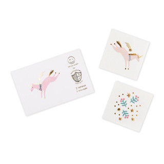 This is a multicolor party favors by Jollity and Co called magical christmas temporary tattoos in standard