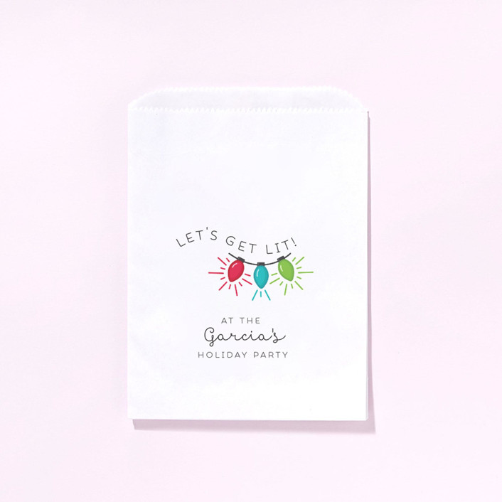 Custom Get Lit Holiday Favor Bag, set of 50