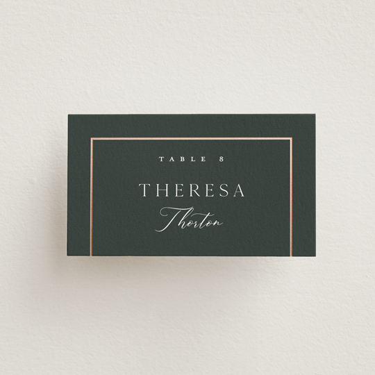 Elegant Station FoilPressed Place Cards by Stacey Meacham Minted