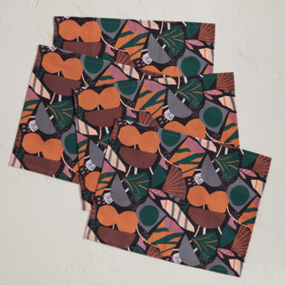 This is a forest table linens by Chi Hey Lee called paper flower in standard