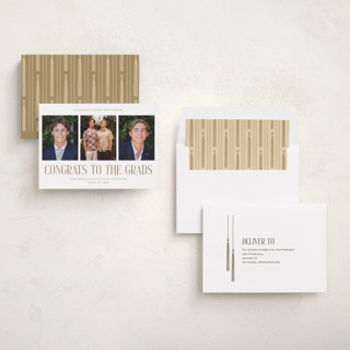 This is a parchment graduation announcements with standard by Paola Benenati called the grads printing on recycled smooth signature in standard