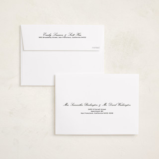This is a sand graduation announcements with standard by Rachel Cassel called perfectly scripted printing on recycled smooth signature in standard