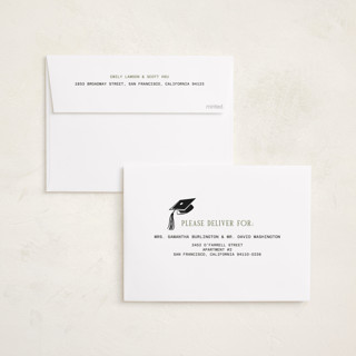 This is a pine graduation announcements with standard by Sherley Ferreira called stripes of success printing on recycled smooth signature in standard