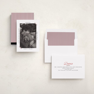 This is a coal graduation announcements with standard by Claudia Orengo called color stripes printing on recycled smooth signature in standard