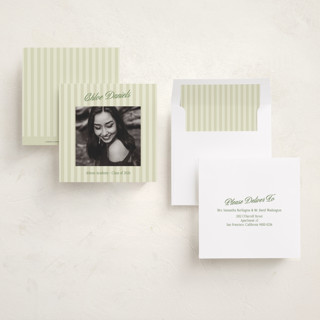 This is a pistachio graduation announcements with standard by Cindy Reynolds called certified success printing on recycled smooth signature in standard