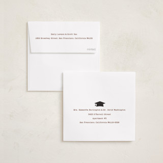 This is a vanilla graduation announcements with standard by Sherley Ferreira called framed in time printing on recycled smooth signature in standard