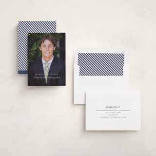 This is a cloud graduation announcements with standard by Sara Hicks Malone called academy printing on recycled smooth signature in standard