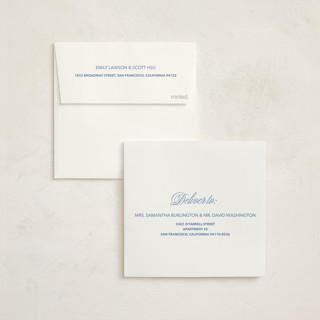 This is a denim graduation announcements with standard by Inkblot Design called new style printing on signature in standard