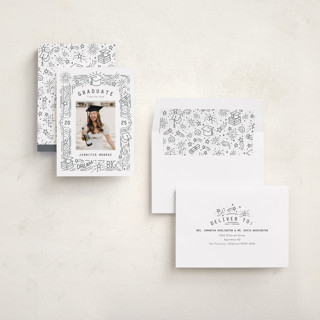 This is a snow graduation announcements with standard by Stephanie Hawkes called dream big grad printing on recycled smooth signature in standard